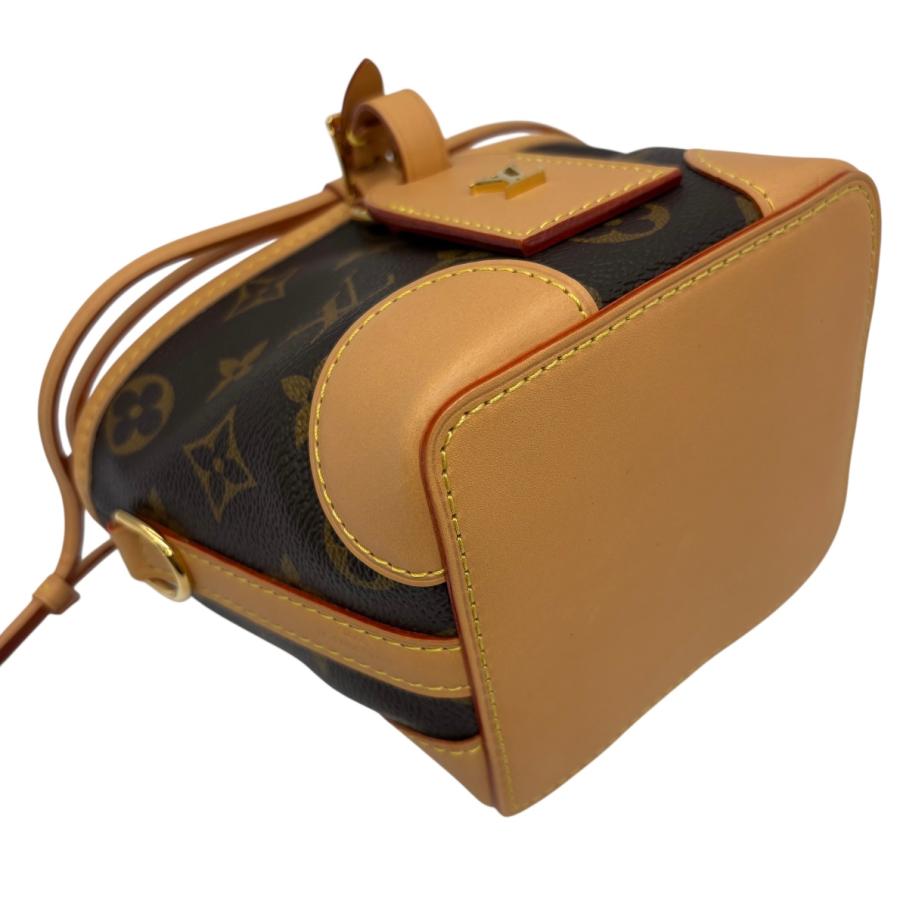 LOUIS VUITTON 美品 ルイヴィトン ノエ パース モノグラム 2way ショルダーバッグ ハンドバッグ M57099 PVC ヌメ革 レザー SP2290 RFID確認済 ブラウン クロスボディ ポシェット 巾着 バケット LV ヴィトン ABランク 中古 鑑定済 ヴィトンバッグ LOUIS VUITTON（ルイ・ヴィトン） ショルダーバッグ ノエ パース