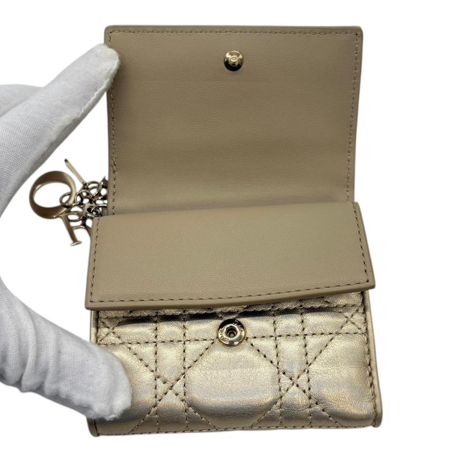 Dior ディオール ロータスウォレット ベージュ 三つ折り財布 ミニウォレット Christian Dior（クリスチャン・ディオール） Dior ロータスウォレット