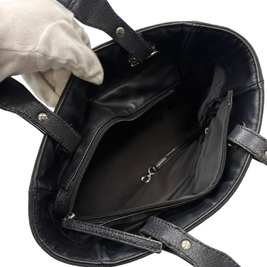 CHANEL シャネル トートバッグ　 コーティングキャンバス　パリビアリッツＰＭ　ココチャーム　黒（シルバー金具）レディースバッグ【中古】【送料無料】 CHANEL（シャネル） トートバッグ パリビアリッツ トート PM A34208