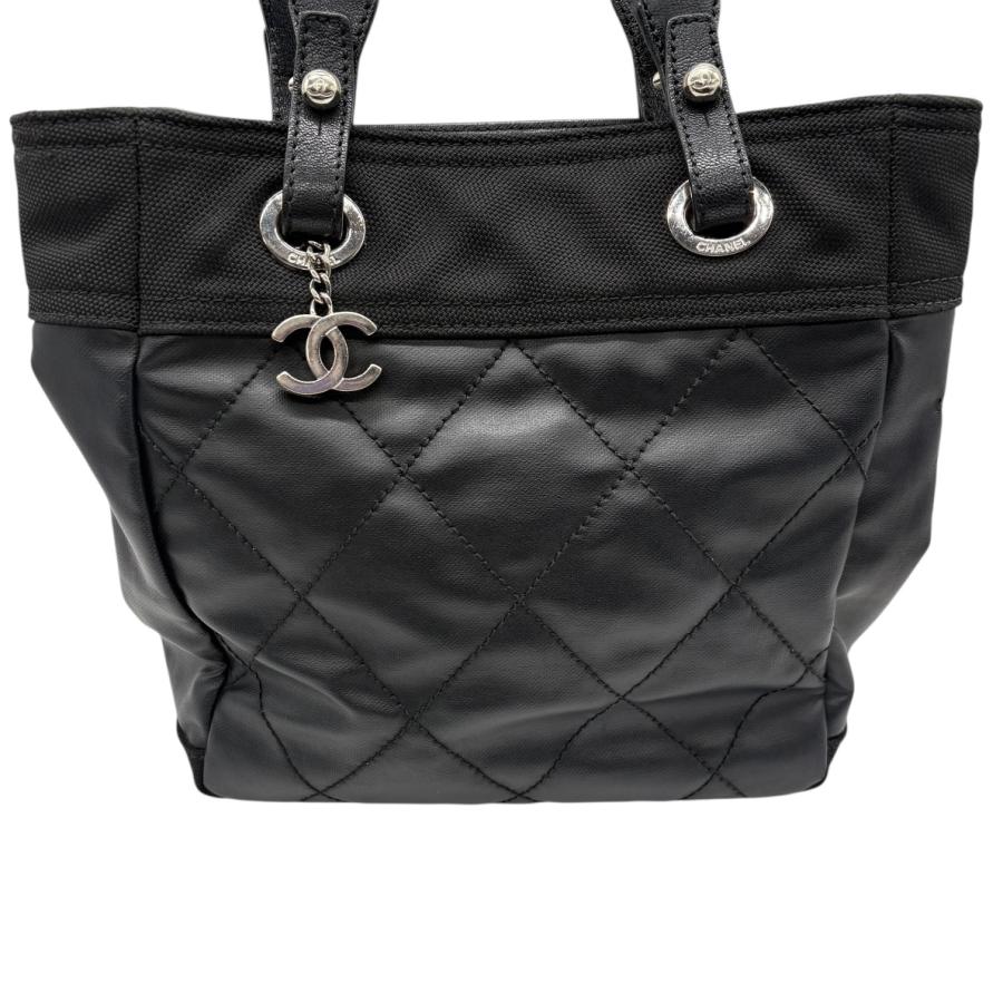 シャネル トートバッグ パリビアリッツ トートMM 中古 CHANEL シャネル パリビアリッツ ファー トートバッグMM【中古】