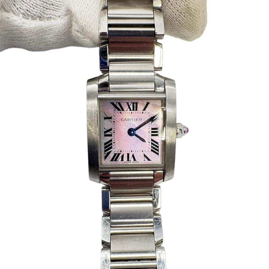 TANK（Cartier） カルティエ タンク フラセーズ SM W51028Q3 SS ピンク