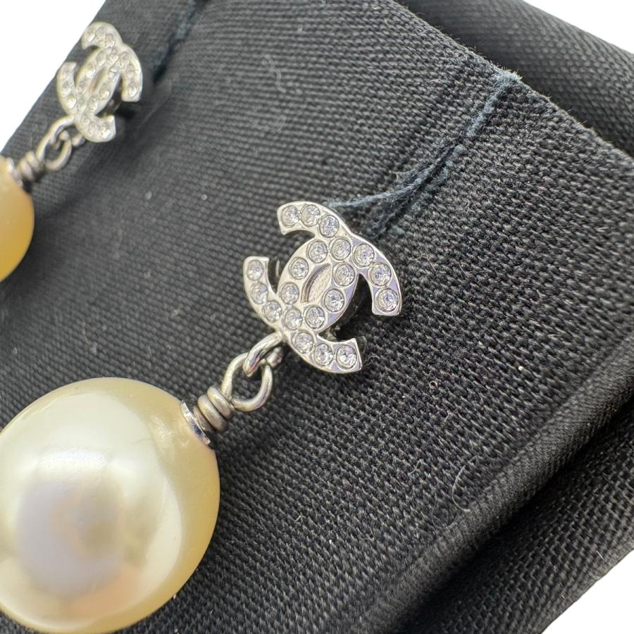 CHANEL（シャネル） ピアス ココマーク CC ラインストーン パール
