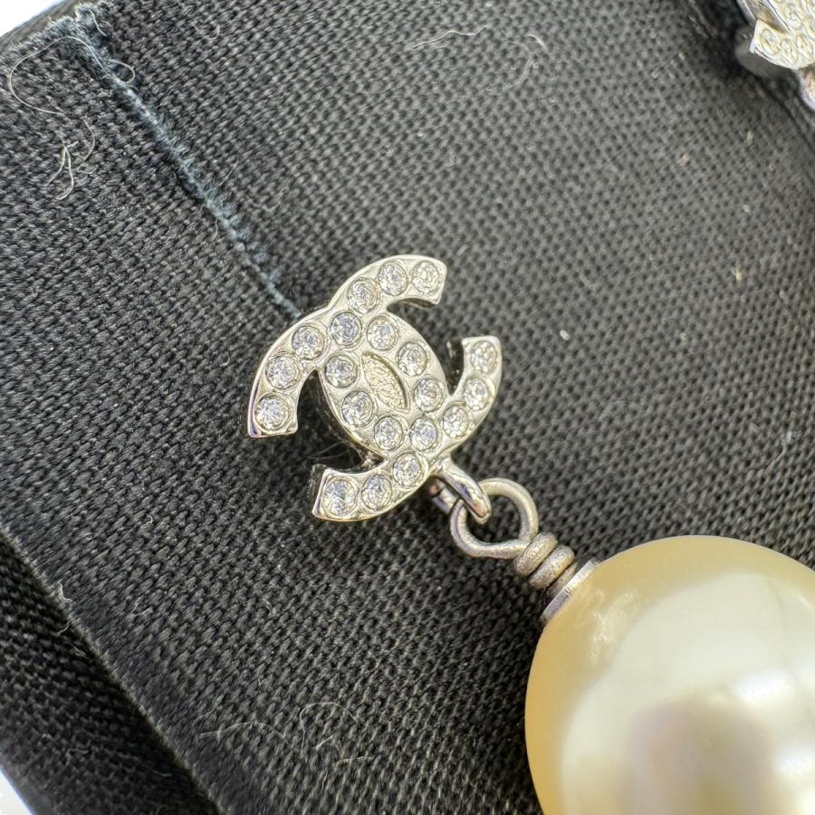 CHANEL（シャネル） ピアス ココマーク CC ラインストーン パール