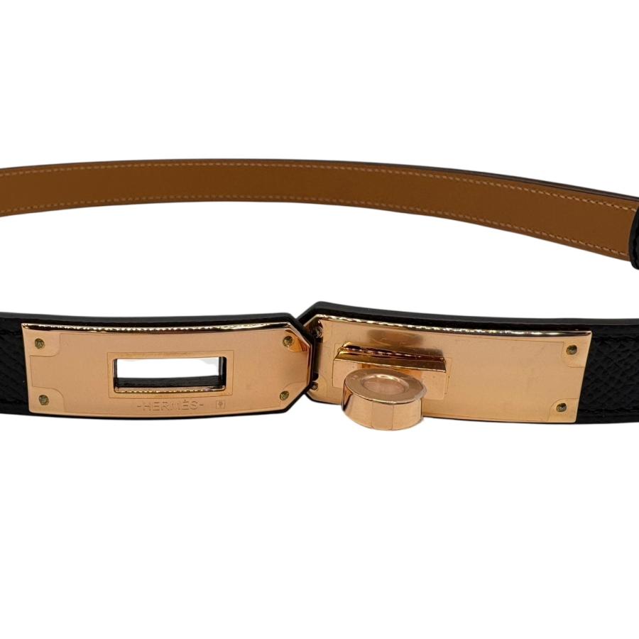 HERMES ケリーベルト ノワール　PG K刻印 HERMES（エルメス） ベルト ケリー 18 ヴォー エプソン ノワール