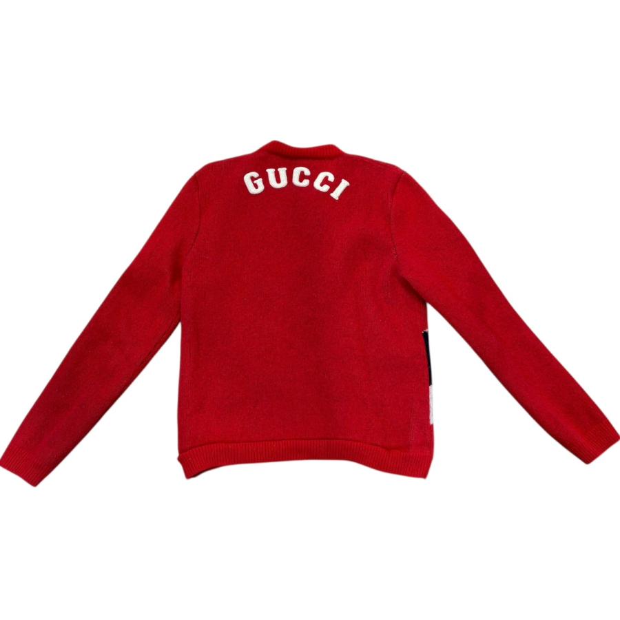 値下げしました！GUCCI 赤 鹿刺繍 ウールセーター GUCCI】グッチ『タートルネック 長袖ニット sizeM』626086 XKBE7