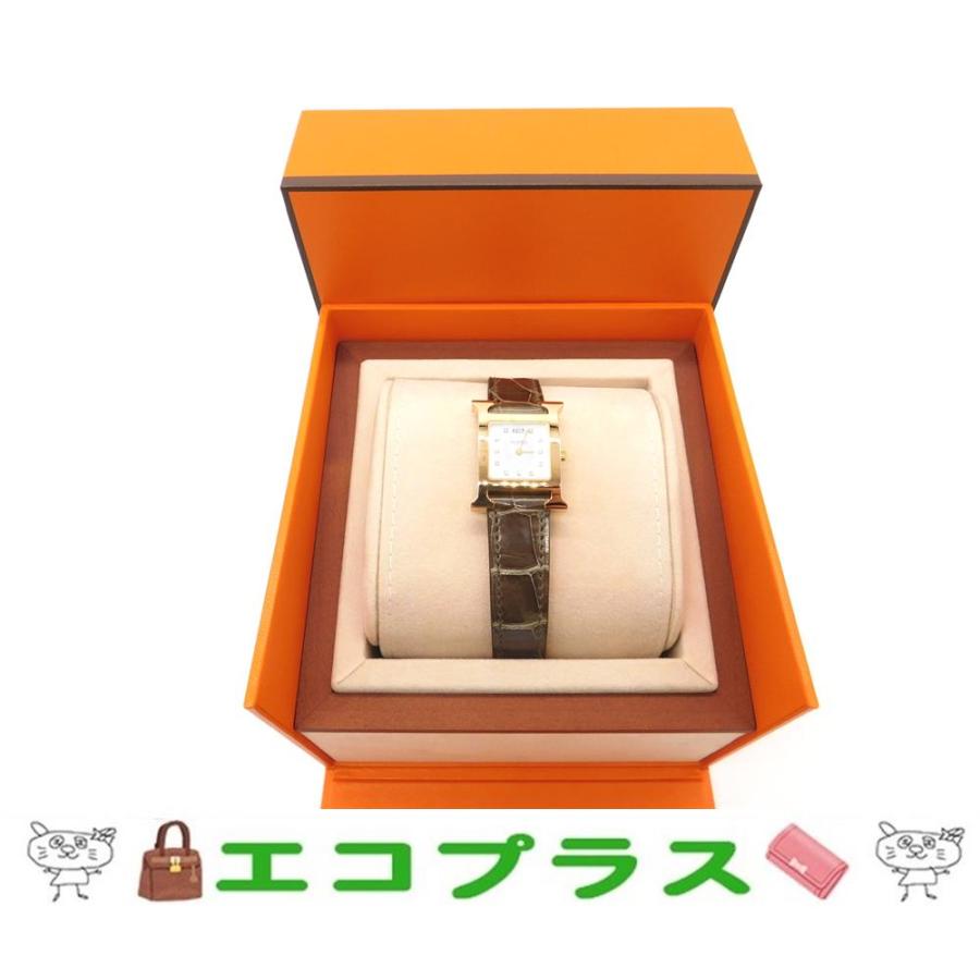 【未使用】HERMES エルメス Hウォッチ グリ・エレファン 腕時計 HH1.202 U刻印(2022年) 箱付き :MD553:ライフ