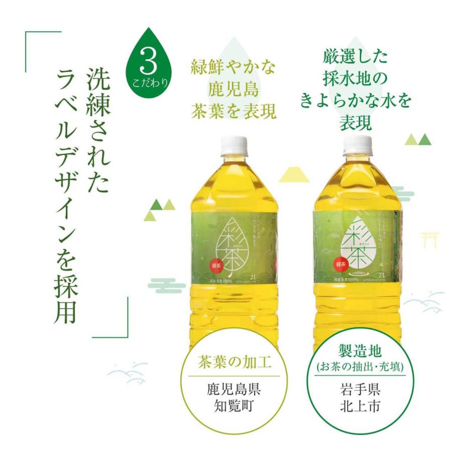 緑茶 彩茶-あやちゃ- お茶 2L 12本 鹿児島県産茶葉使用 送料無料 ライフドリンクカンパニー 日本茶 2リットル 6本×2箱 まとめ買い｜lifedrinkcompany｜07