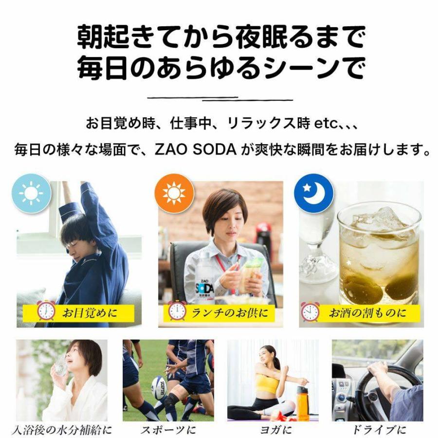 【ラベルレスも選べる★強炭酸 ZAO SODA!!】炭酸水 500ml 24本 最安値に挑戦中 送料無料 無糖 レモン LDC ソーダ｜lifedrinkcompany｜15