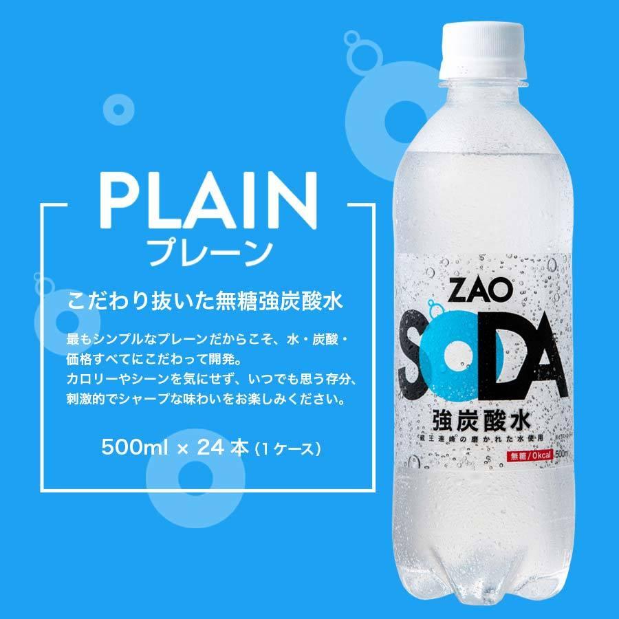 【ラベルレスも選べる★強炭酸 ZAO SODA!!】炭酸水 500ml 24本 最安値に挑戦中 送料無料 無糖 レモン LDC ソーダ｜lifedrinkcompany｜16