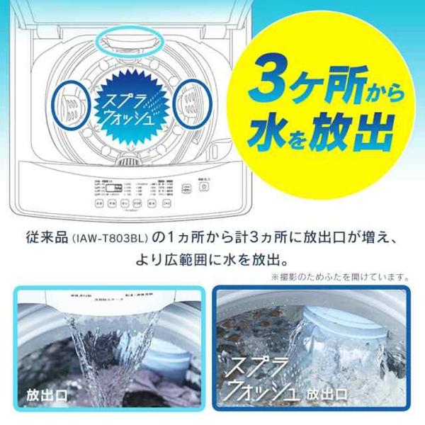 【設置＋リサイクル、対応可能！】アイリスオーヤマ 7kg 全自動 縦型 洗濯機 全自動洗濯機 縦型洗濯機 ホワイト IAW-T705E-W｜lifeed｜07