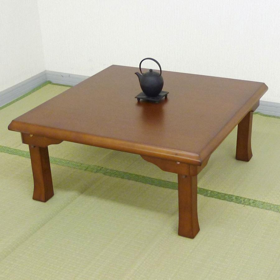 折脚 座卓 和風 ローテーブル 幅75x奥行75x高さ34cm : ライフエフ