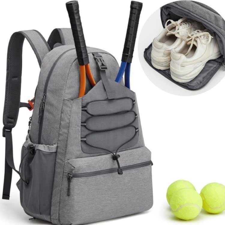 テニス バックパック ラケット2本収納可 シューズ入れ 撥水 スポーツ