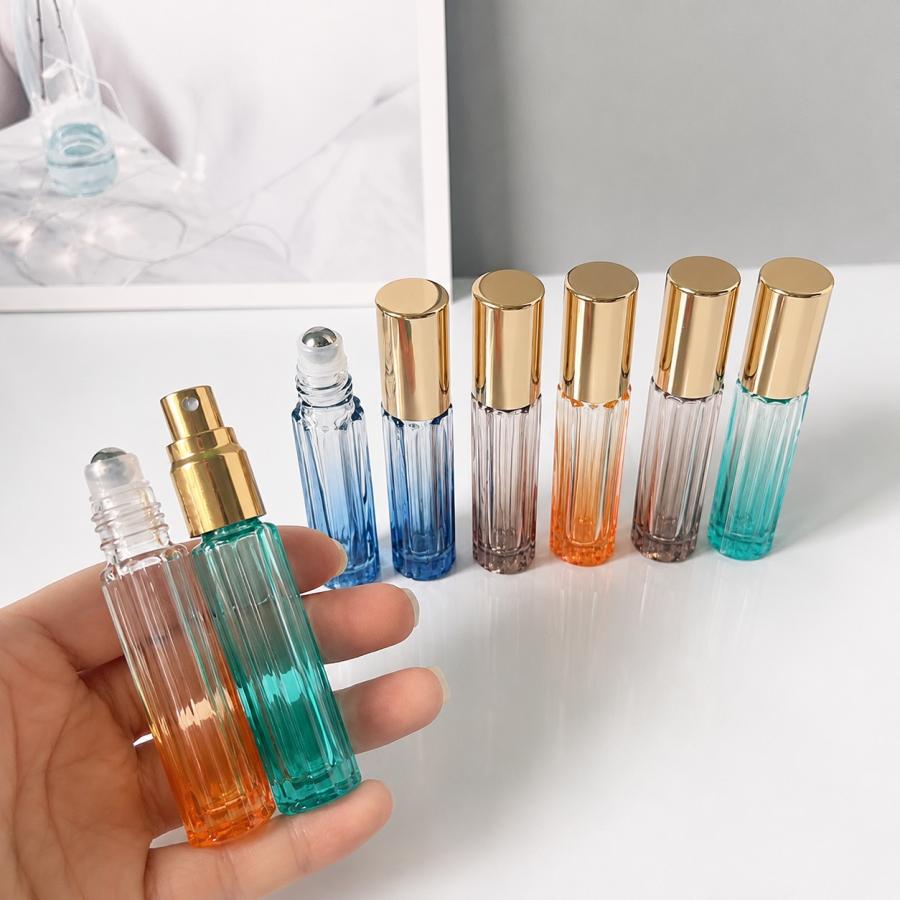 アトマイザー ロールオン 香水ボトル ガラス製 詰め替え容器 ステンレスボール 4ml 持ち運び クリア 旅行用 フレグランス ミニボトル クリーム（Yahoo!・ファッション雑貨のLGS）
