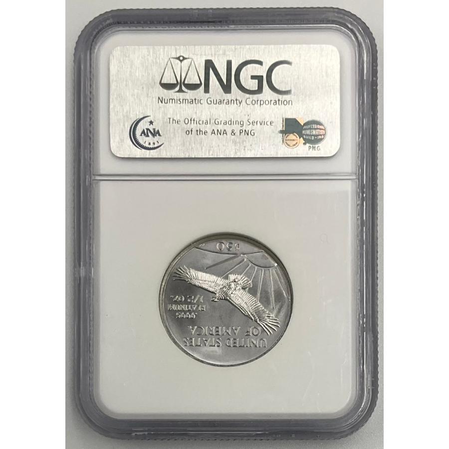 2007年 アメリカ プラチナ イーグル 50ドル 1/2oz リバティ NGC社鑑定