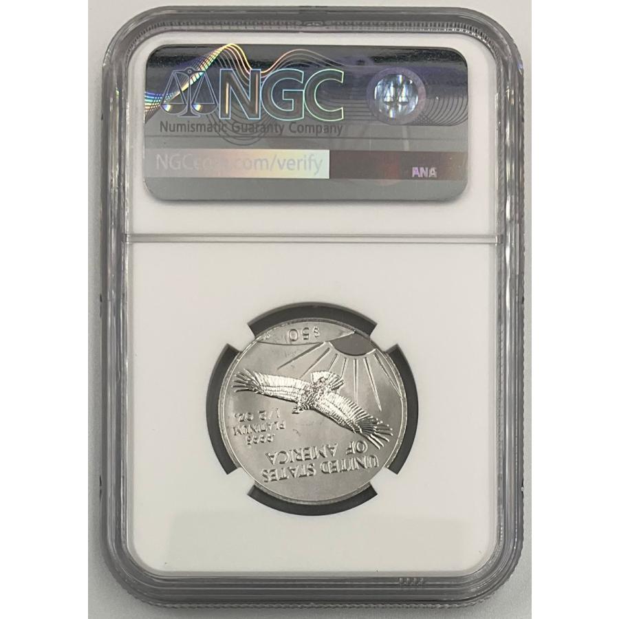 2001年 アメリカ プラチナ イーグル 50ドル 1/2oz リバティ NGC社鑑定