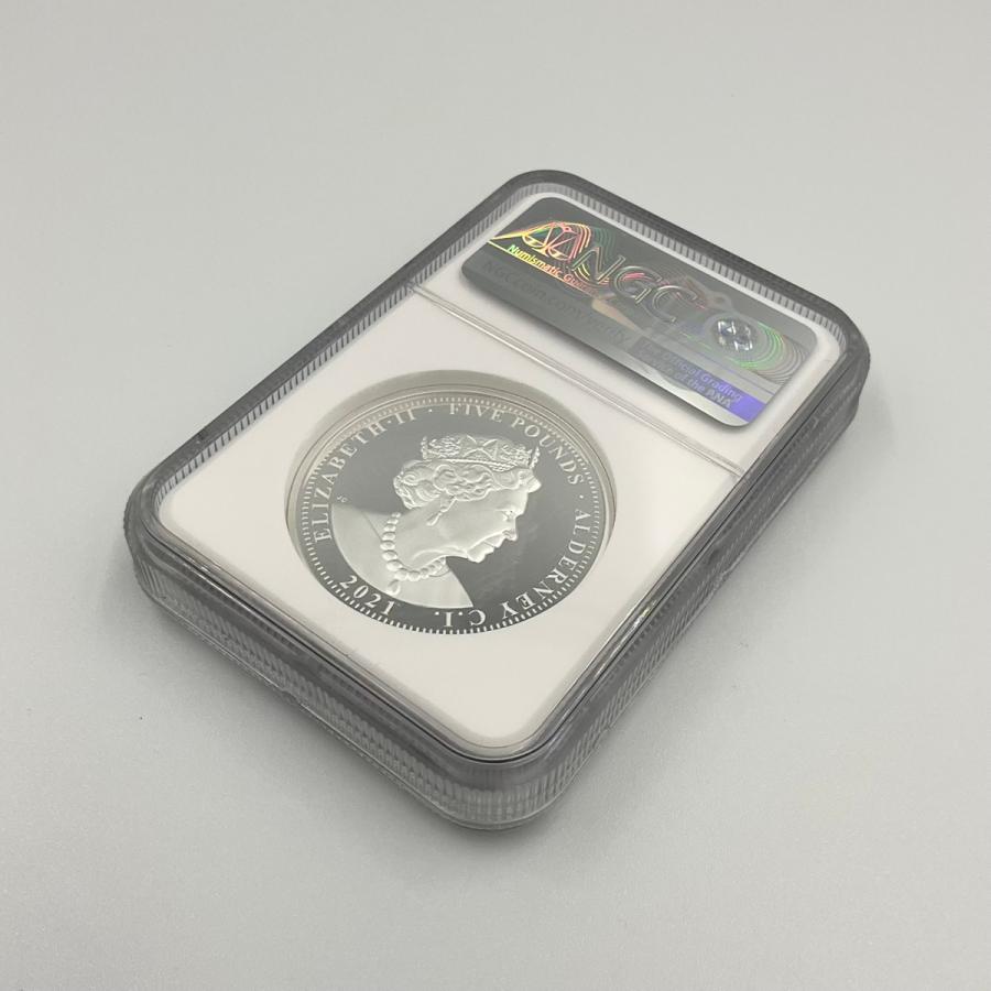2021年 イギリス ウナとライオン オルダニー 5ポンド 2oz 銀貨