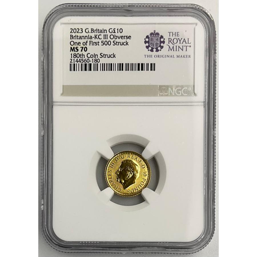 2023年 イギリス ブリタニア ロイヤルミント 1/10oz 10ポンド