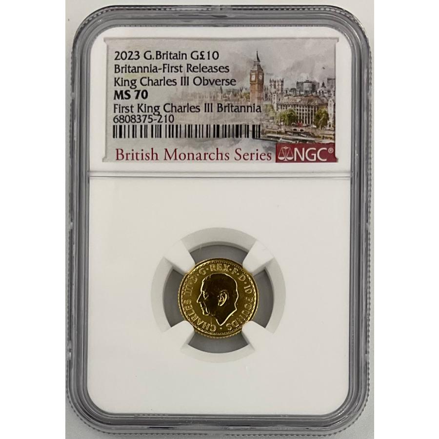 2023年 イギリス ブリタニア ロイヤルミント 1/10oz 10ポンド 金貨