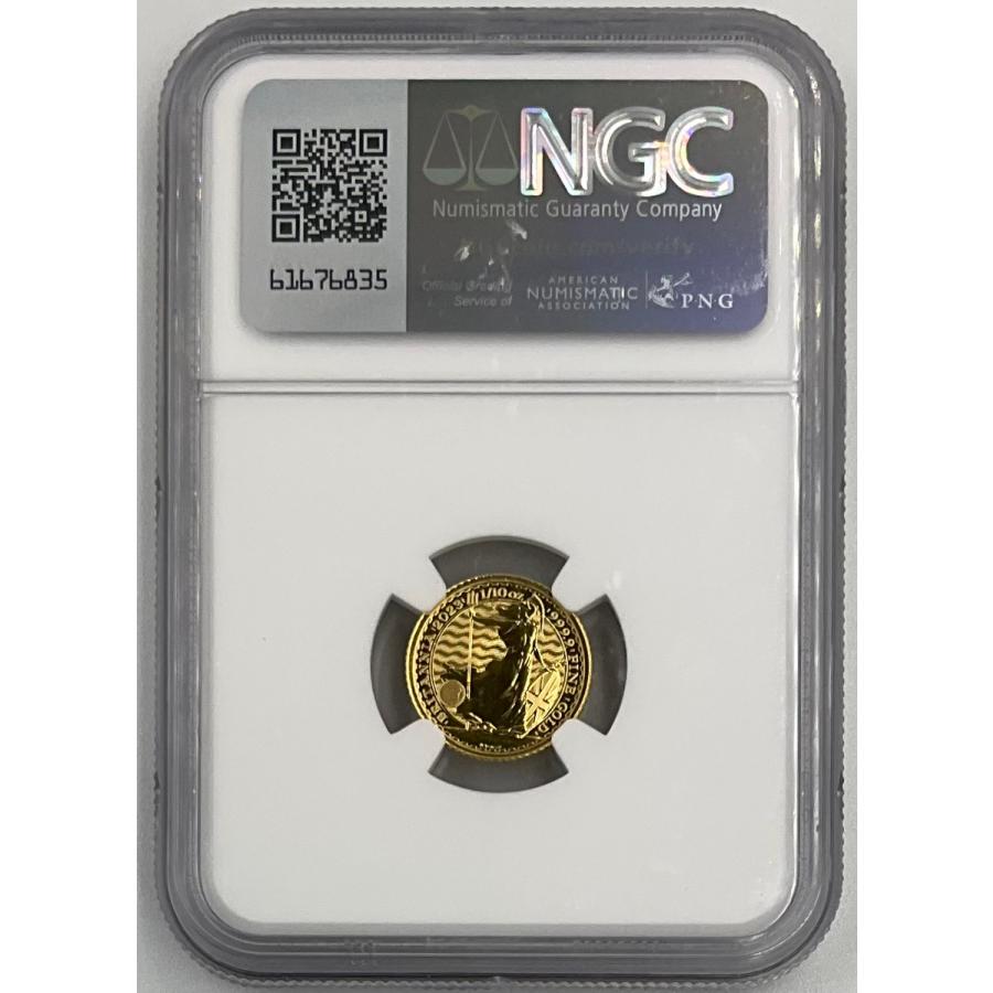2023年 イギリス ブリタニア ロイヤルミント 1/10oz 10ポンド 金貨