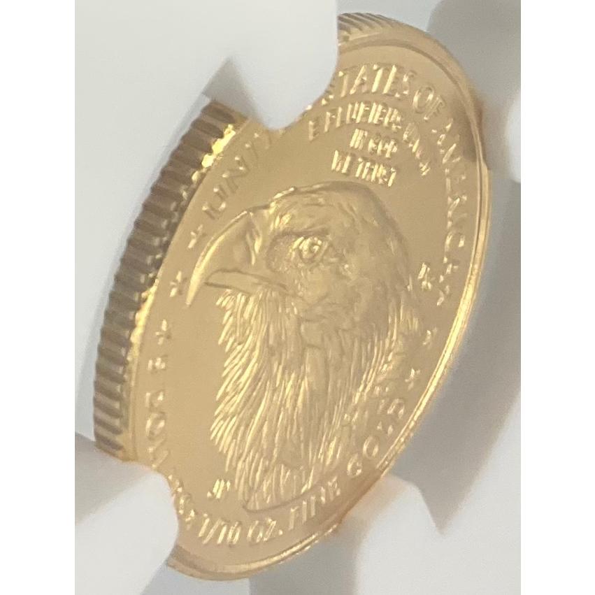 2017 米国 イーグル 金貨 5ドル 1/10oz リバティ NGC MS70 2023年 アメリカ イーグル 金貨 5ドル 1/10oz リバティ NGC社鑑定 MS70