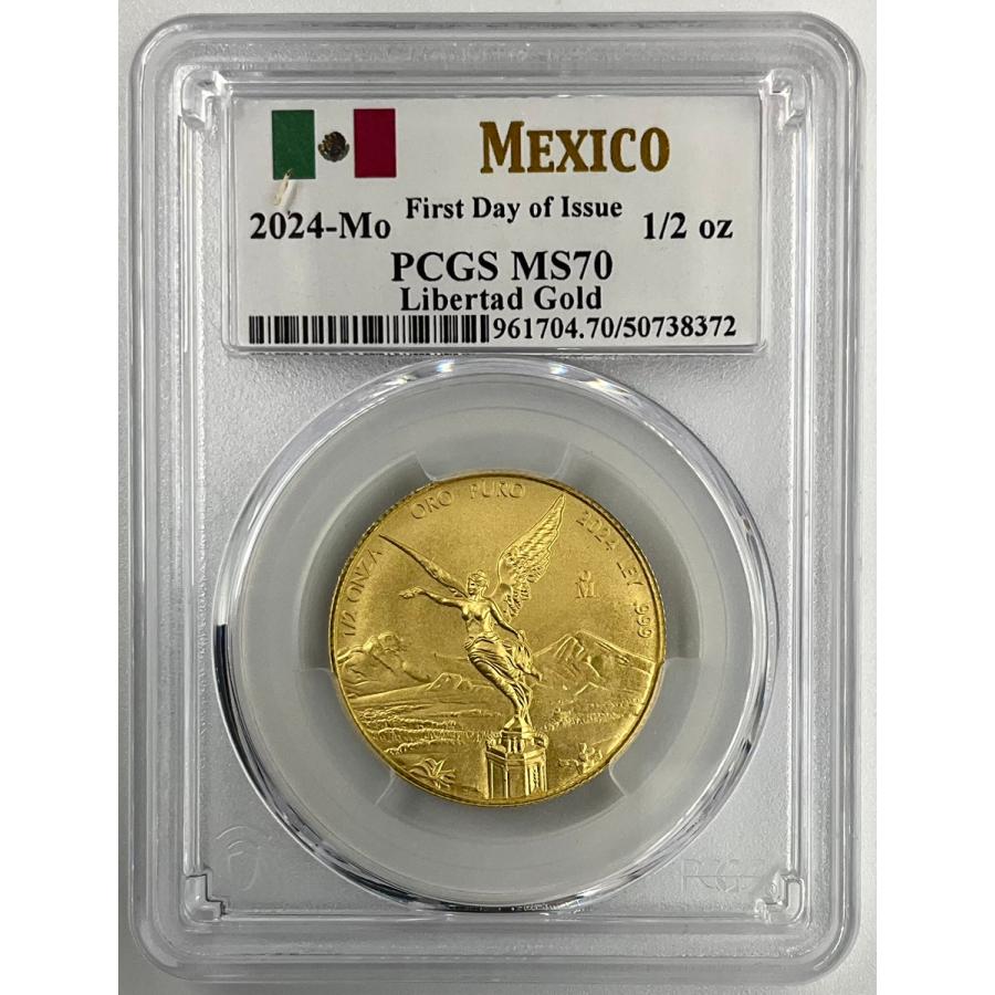 2024年 メキシコ リベルタード 1/2オンス 金貨 勝利の女神ニーケ K24