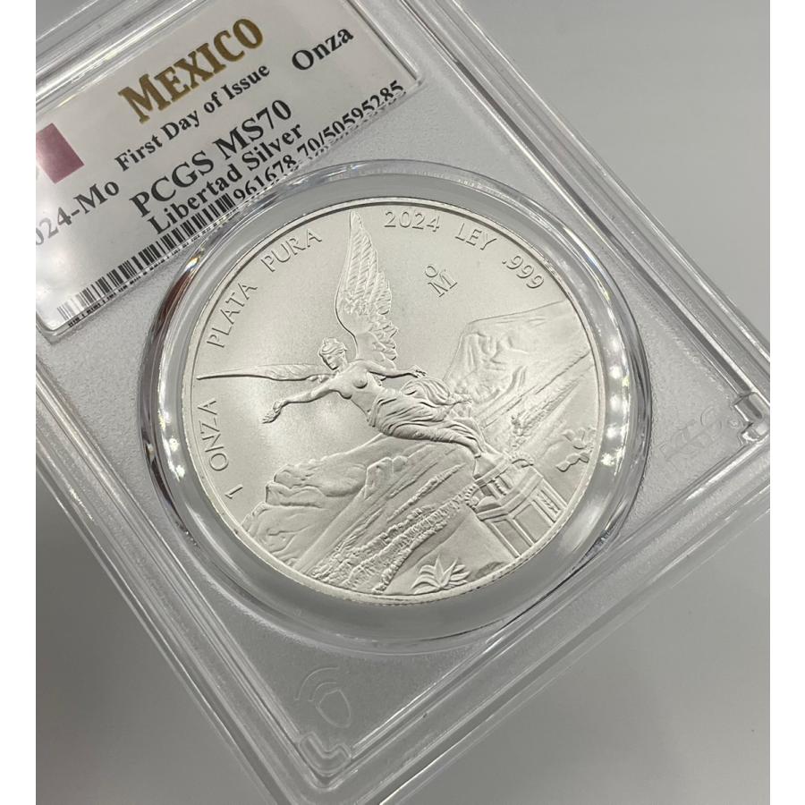2024年 メキシコ リベルタード 1oz 銀貨 勝利の女神ニーケ PCGS社鑑定