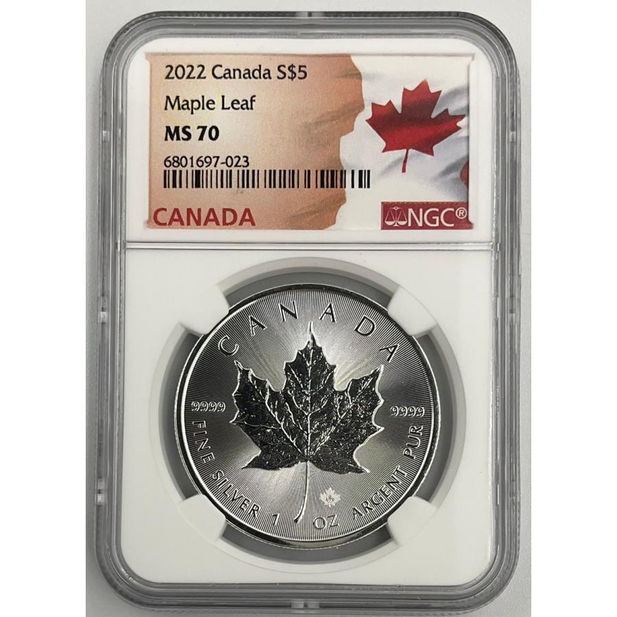 カナダ 1オンス 銀貨 5ドル エリザベス2世 2022年 カナダ メイプルリーフ 1oz 5ドル 銀貨 エリザベス2世