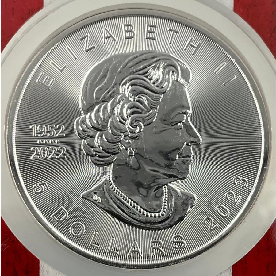 2023年 カナダ メイプルリーフ 1oz 5ドル 銀貨 エリザベス2世 NGC社