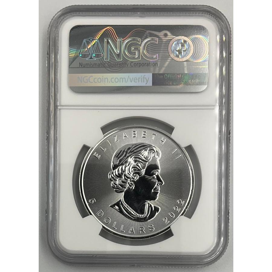 2022年 カナダ メイプルリーフ 1oz 5ドル 銀貨 エリザベス2世
