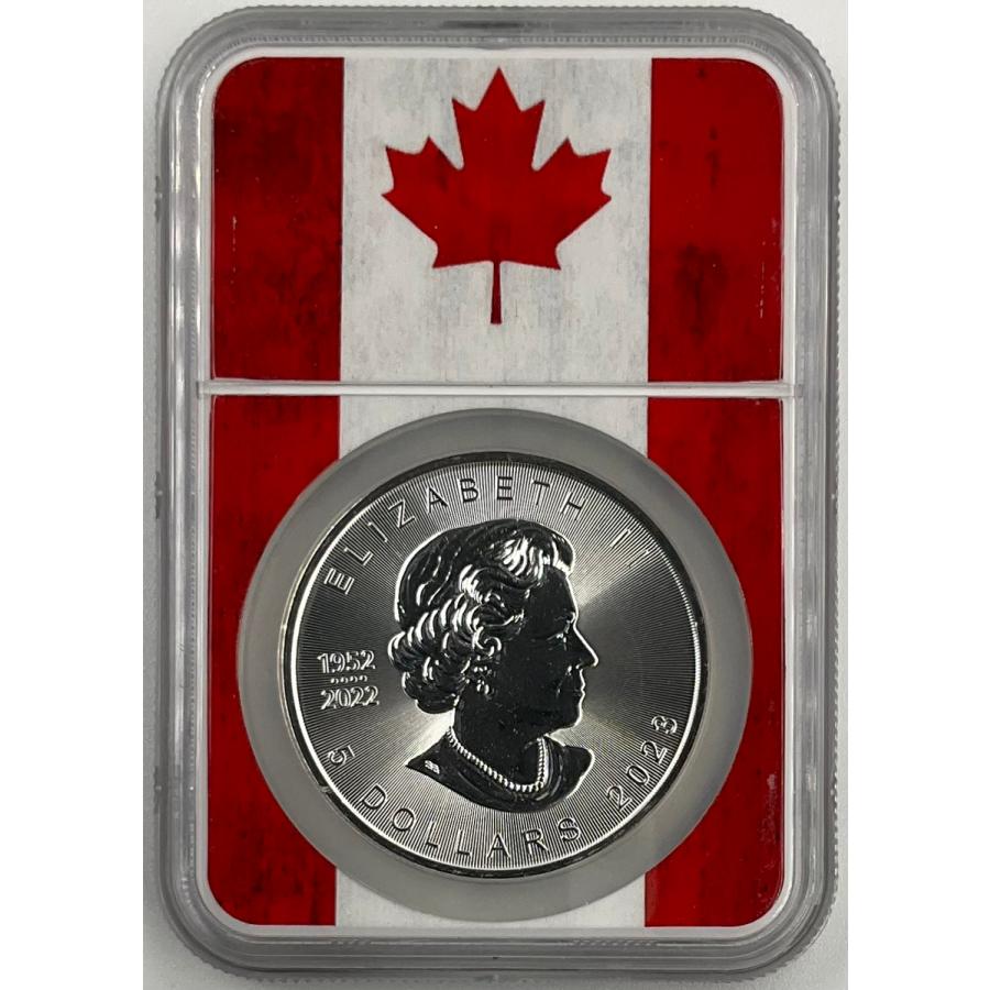 2023年 カナダ メイプルリーフ 1oz 5ドル 銀貨 エリザベス2世 NGC社