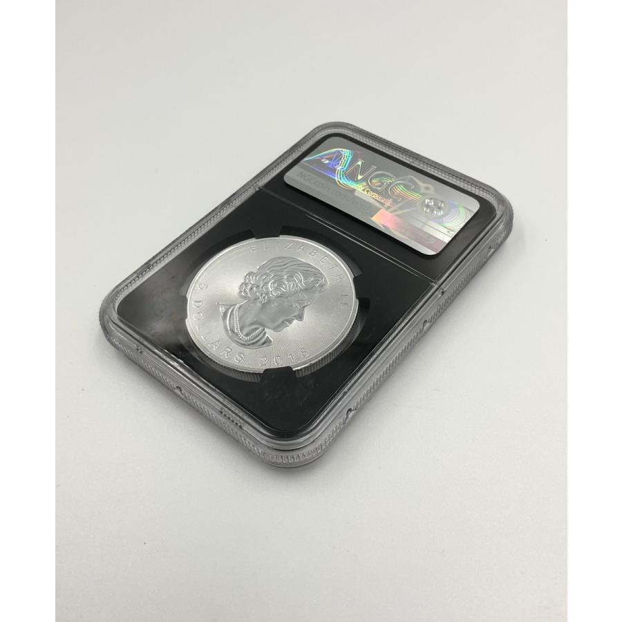 2018年 カナダ メイプルリーフ 1oz 5ドル 銀貨 エリザベス2世 NGC社