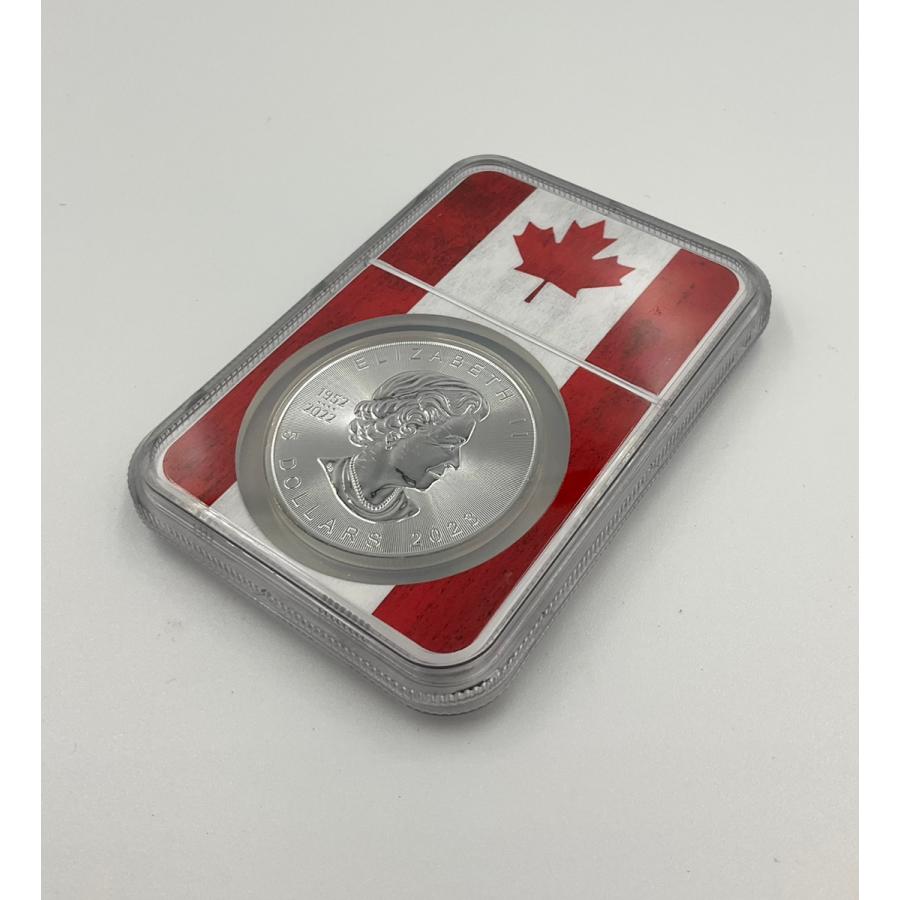 2023年 カナダ メイプルリーフ 1oz 5ドル 銀貨 エリザベス2世 NGC社