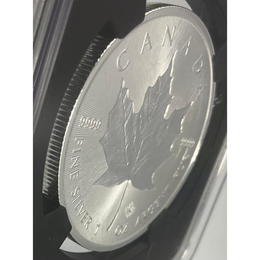 2018年 カナダ メイプルリーフ 1oz 5ドル 銀貨 エリザベス2世 NGC社