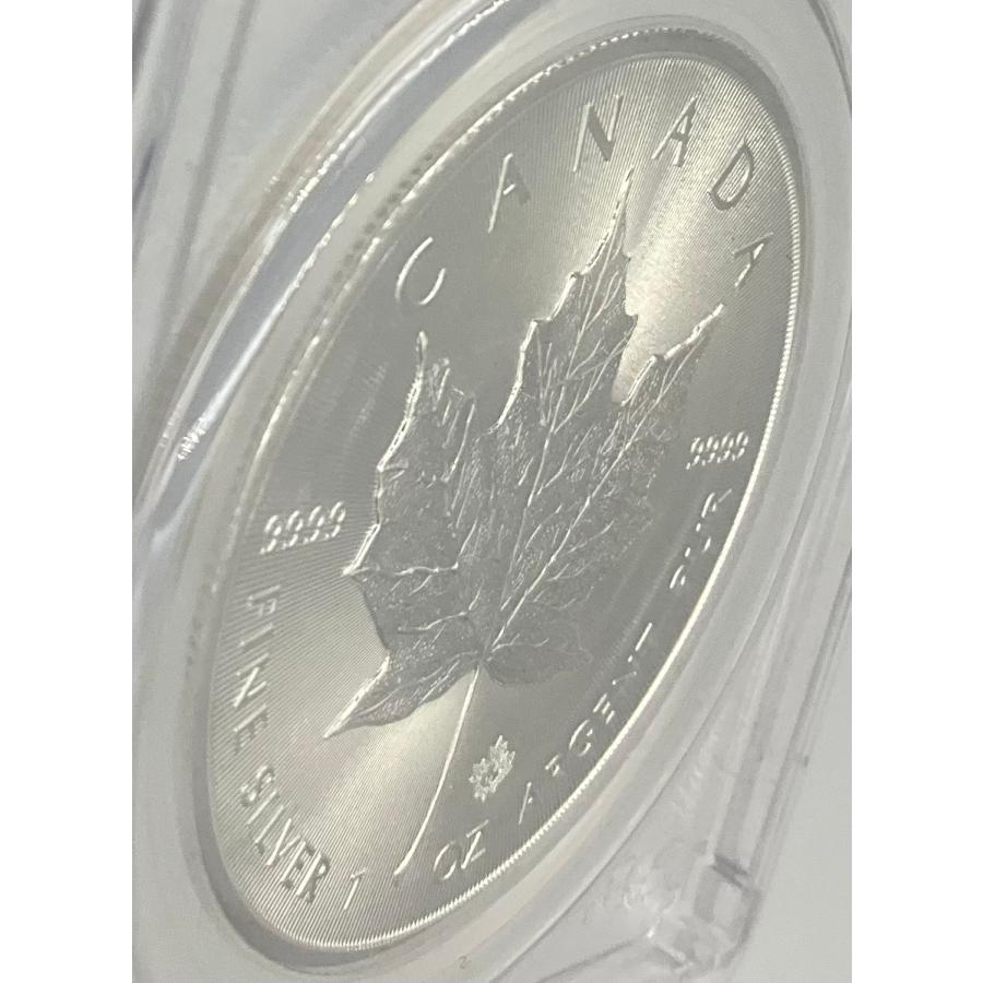 2018年 カナダ メイプルリーフ 1oz 5ドル 銀貨 エリザベス2世 PCGS社