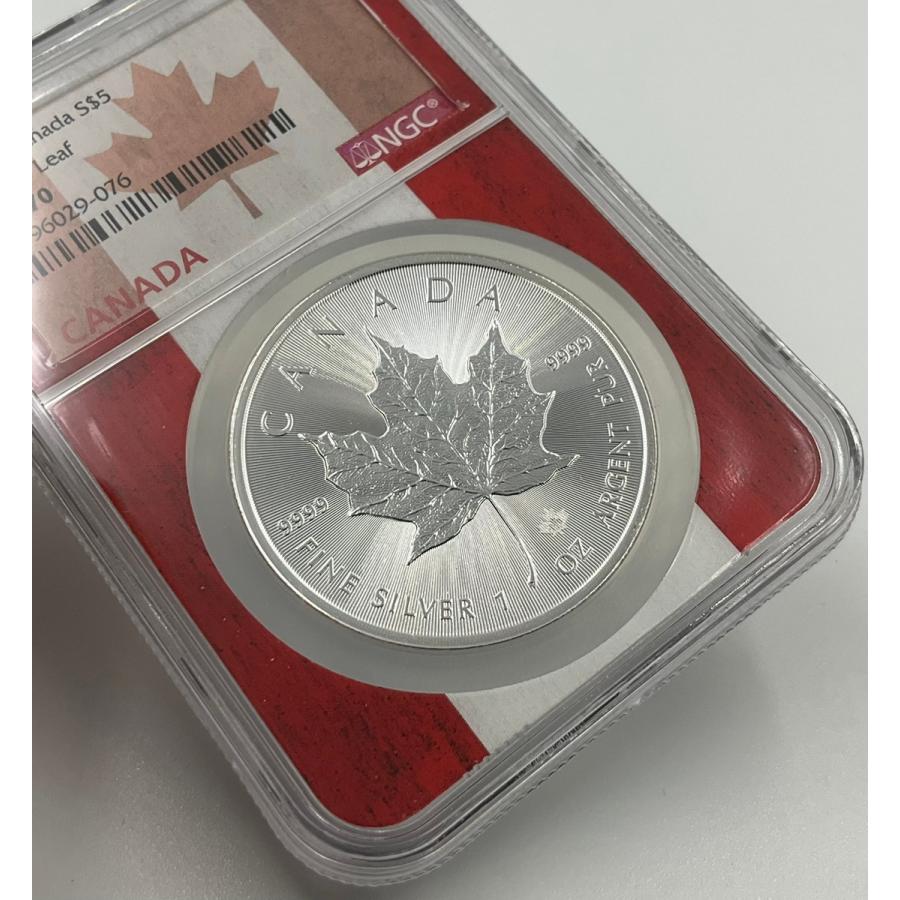2023年 カナダ メイプルリーフ 1oz 5ドル 銀貨 エリザベス2世 NGC社
