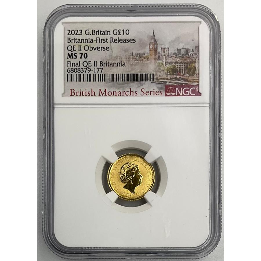 2023年 イギリス ブリタニア ロイヤルミント 1/10oz 10ポンド 金貨