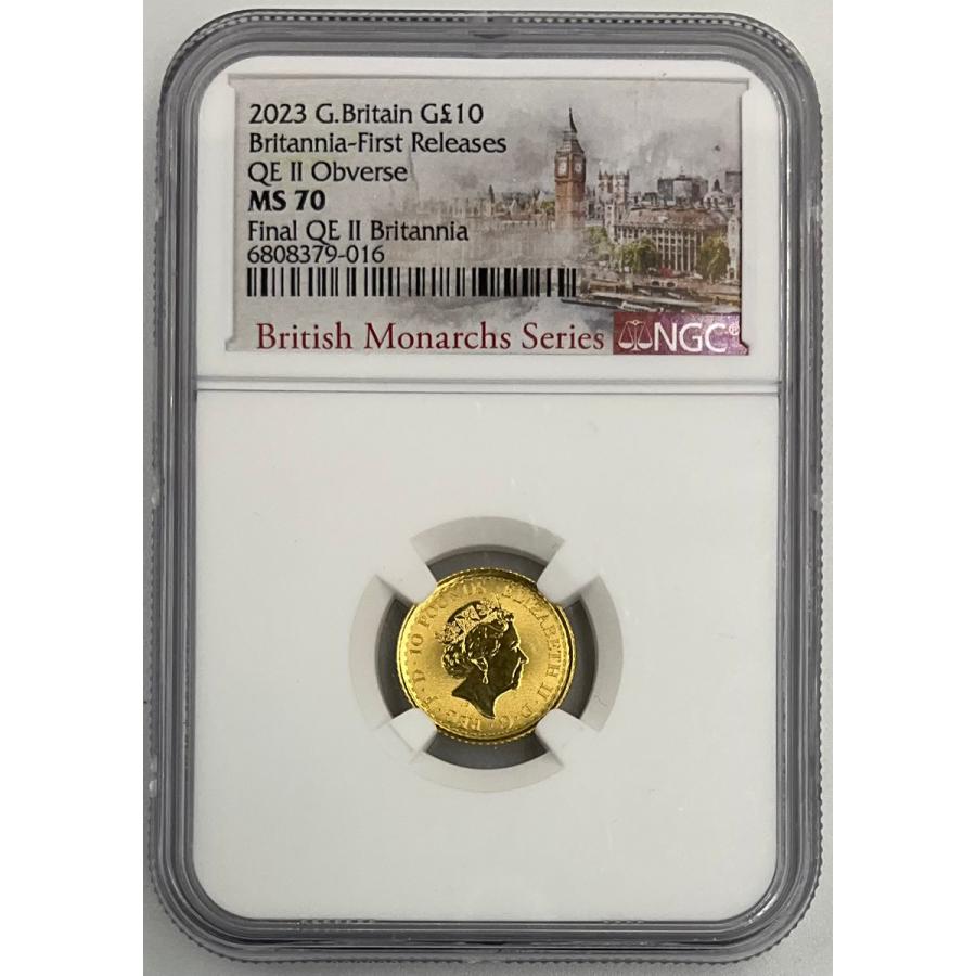 2023年 イギリス ブリタニア ロイヤルミント 1/10oz 10ポンド 金貨