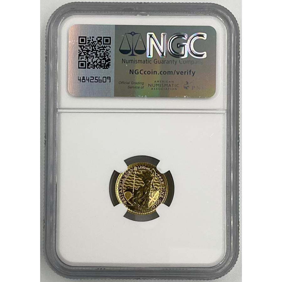 2023年 イギリス ブリタニア ロイヤルミント 1/10oz 10ポンド 金貨