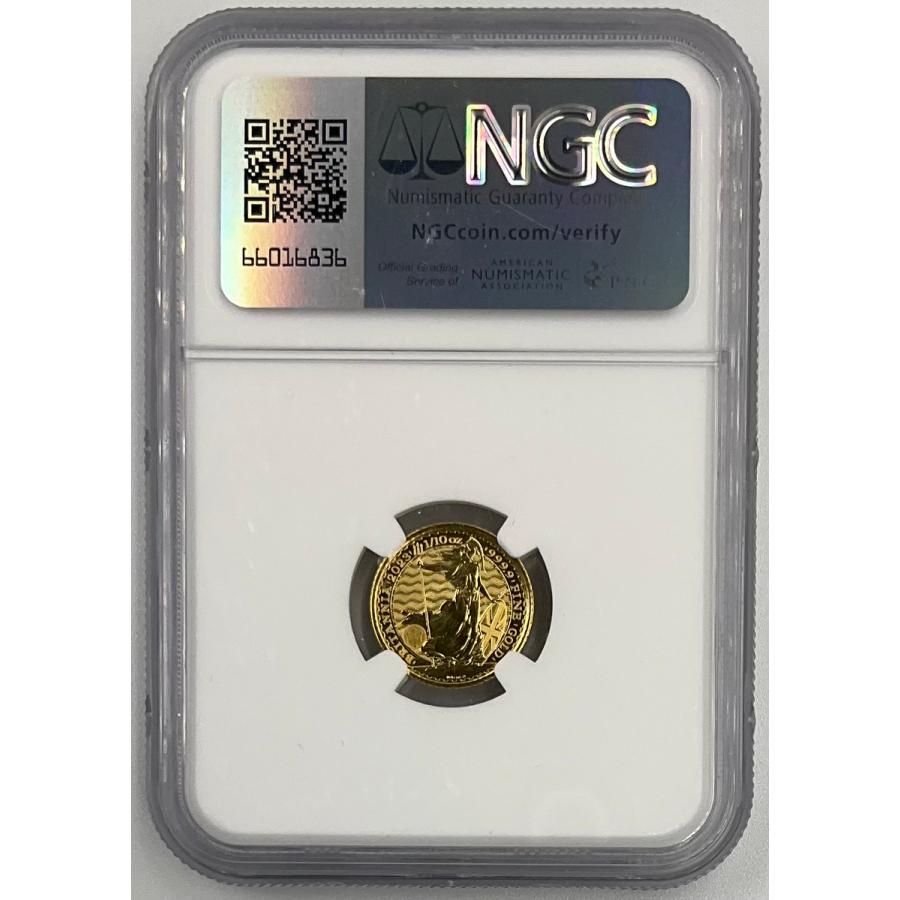 2023年 イギリス ブリタニア ロイヤルミント 1/10oz 10ポンド 金貨
