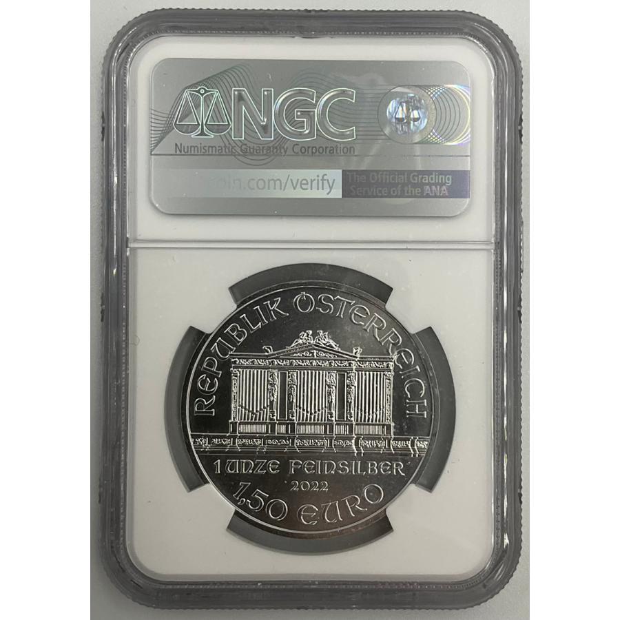 2022年 オーストリア ウィーンフィル 1.5ユーロ 1オンス 銀貨 NGC社
