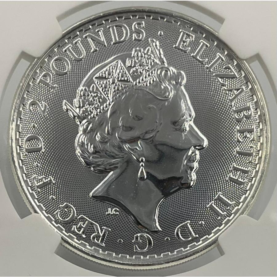 2023年 イギリス ブリタニア ロイヤルミント 1oz 2ポンド 銀貨