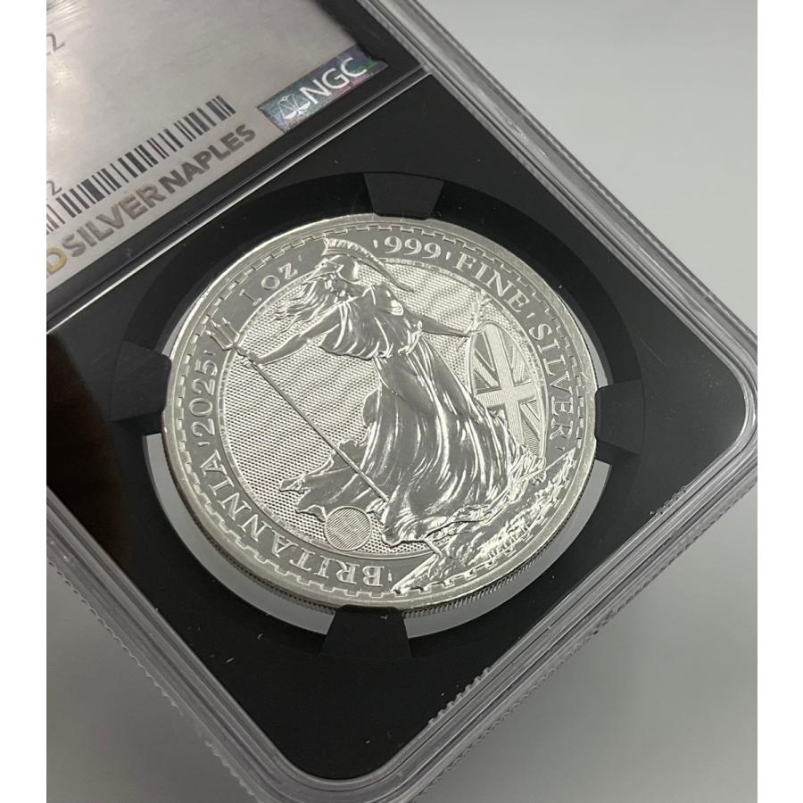 2025年 イギリス ブリタニア ロイヤルミント 1oz 2ポンド 銀貨