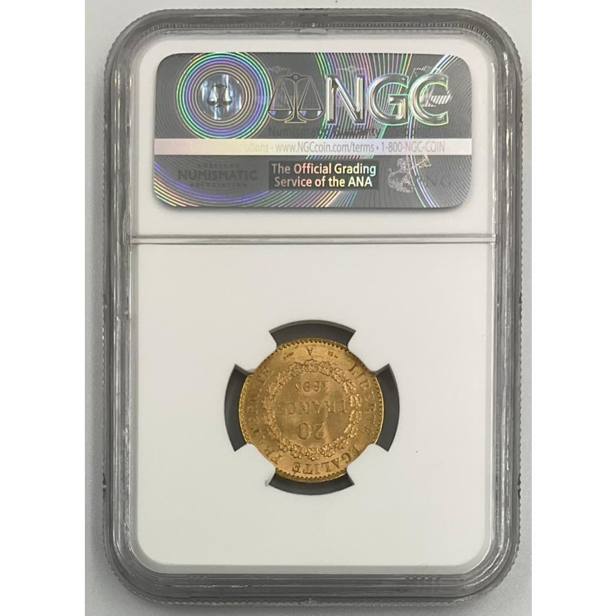 1895年 A フランス エンジェル 20フラン 金貨 天使と雄鶏 ラッキー