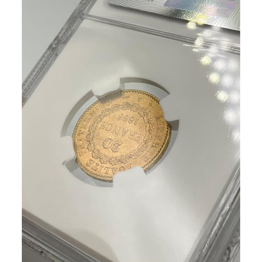 1895年 A フランス エンジェル 20フラン 金貨 天使と雄鶏 ラッキー