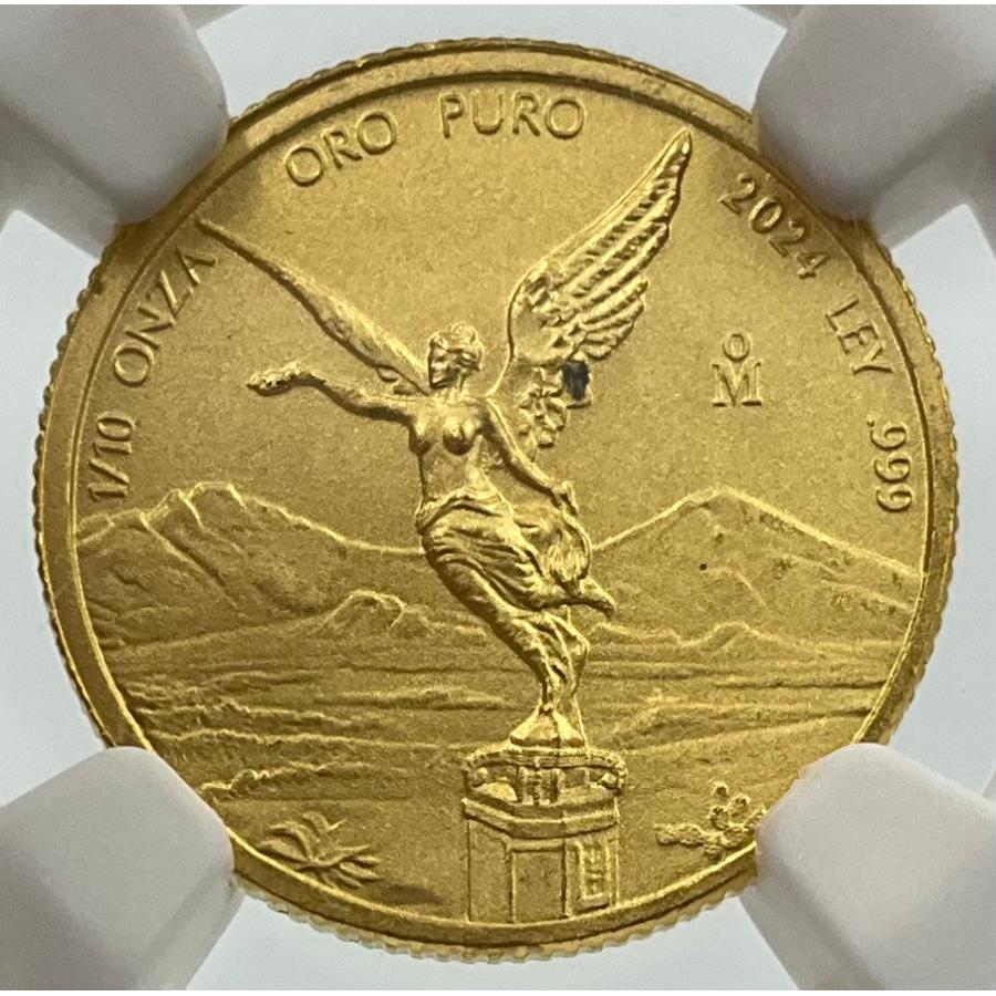 2024年 メキシコ リベルタード 1/10oz 金貨 勝利の女神ニーケ K24 NGC