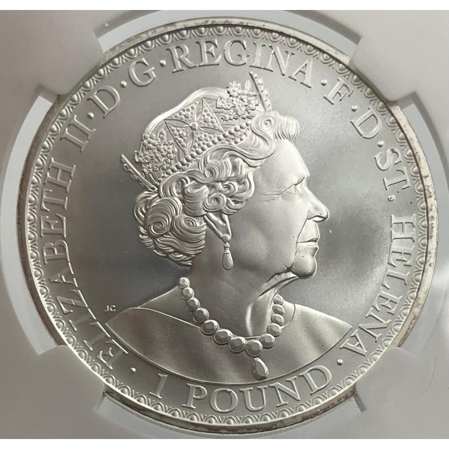 2021年 イギリス ウナとライオン セントヘレナ 1ポンド 1oz 銀貨