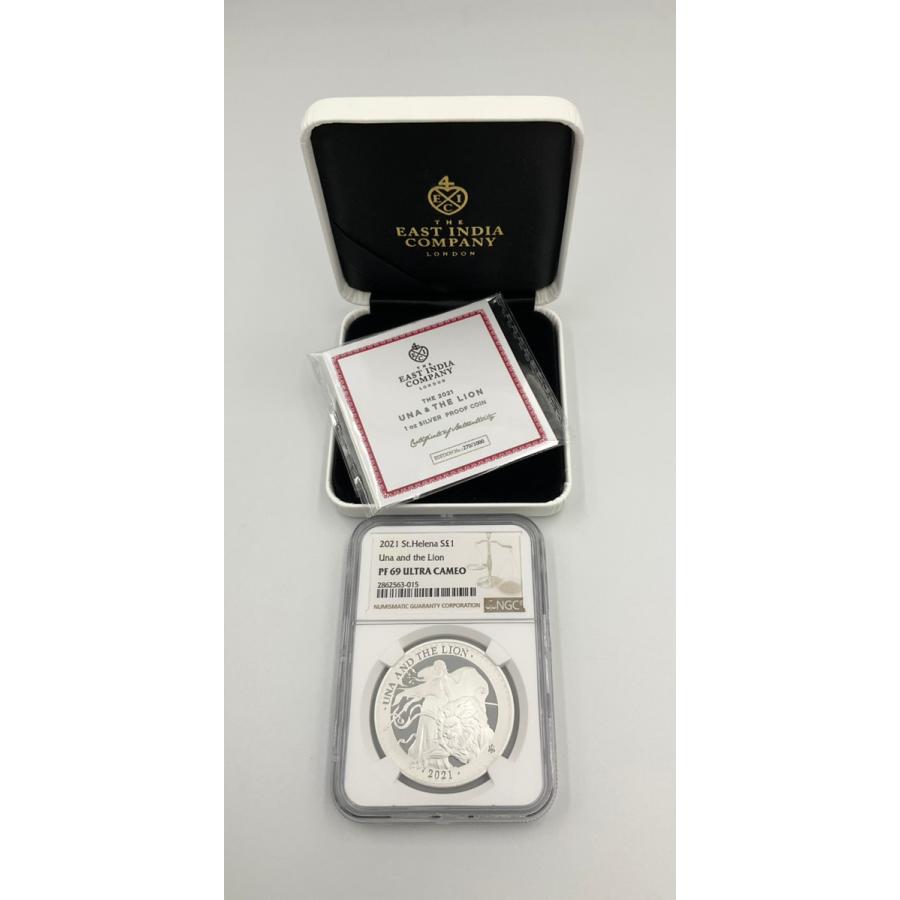 2021年 イギリス ウナとライオン セントヘレナ 1ポンド 1oz 銀貨