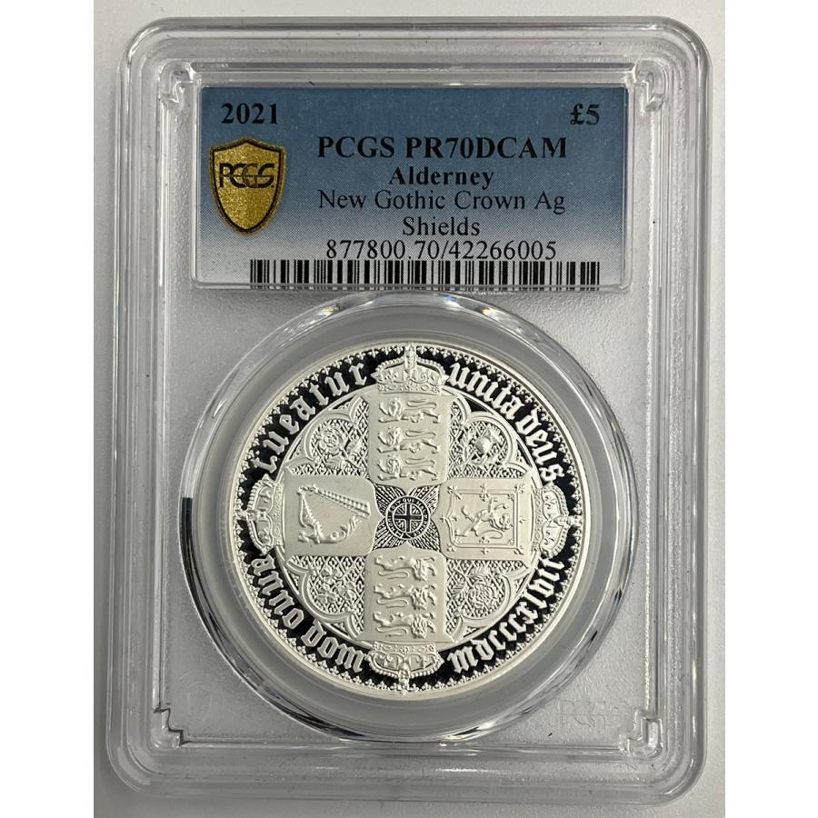 2021年 ヴィクトリア女王 ゴシッククラウン ２オンス銀貨 最高鑑定 F R 2021年 イギリス ゴシッククラウン 2枚セット オルダニー