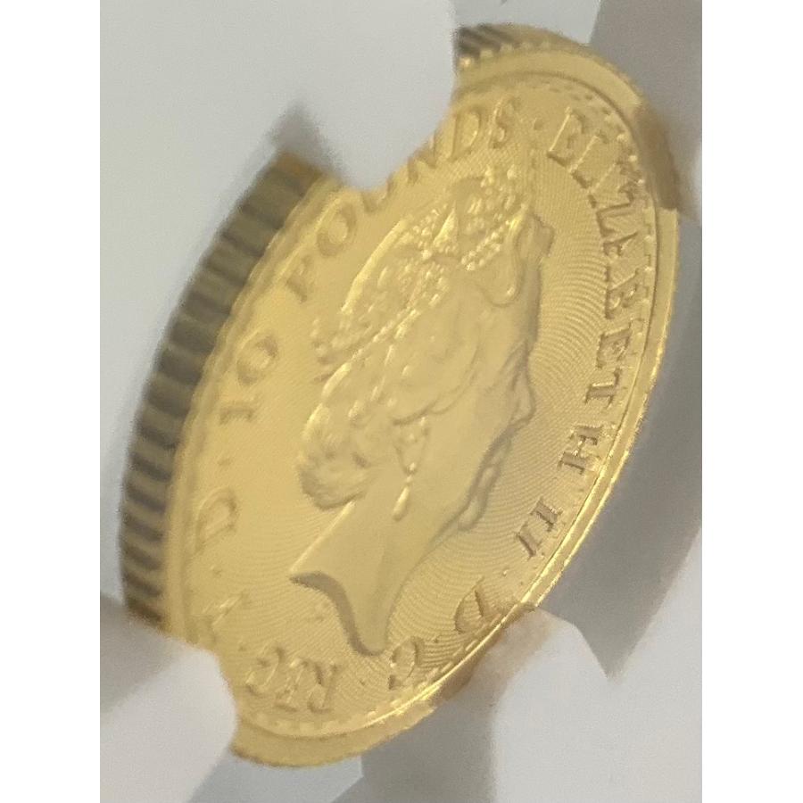 2021年 イギリス ブリタニア ロイヤルミント 1/10oz 10ポンド 金貨