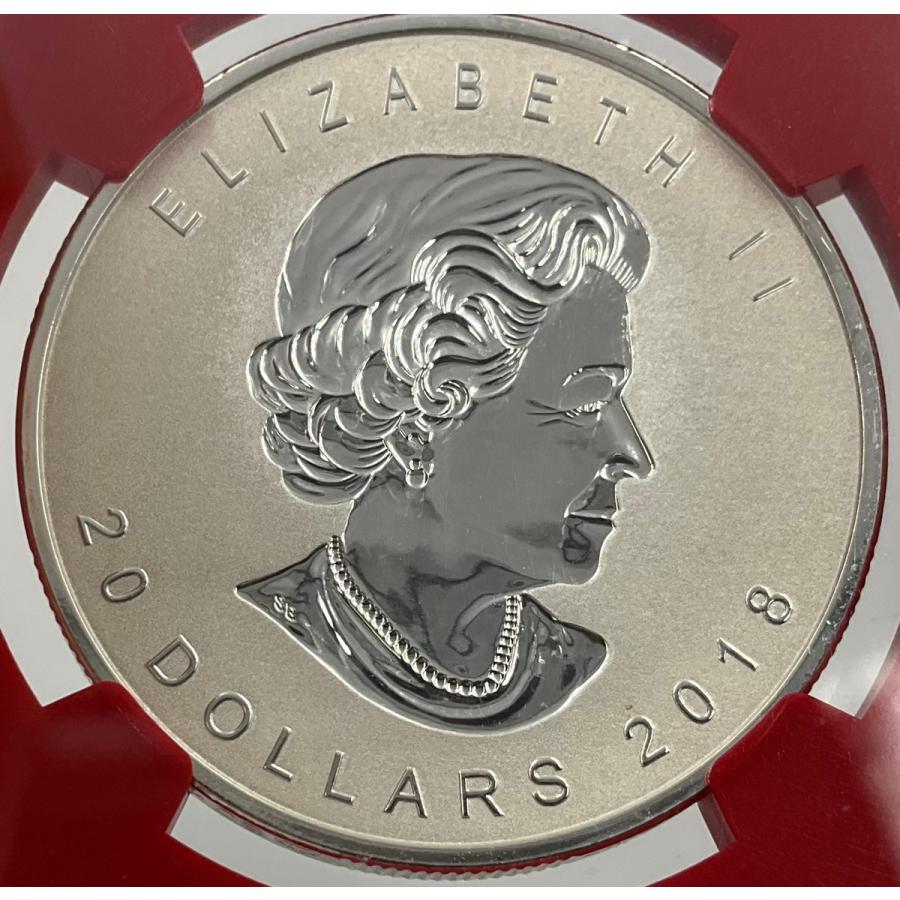 2018年 カナダ メイプルリーフ 1oz 20ドル 銀貨 エリザベス2世 NGC社